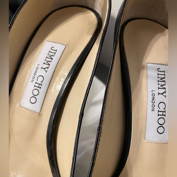 Jimmy Choo open toe ankle strap black heels 38 - Picture 5 of 13